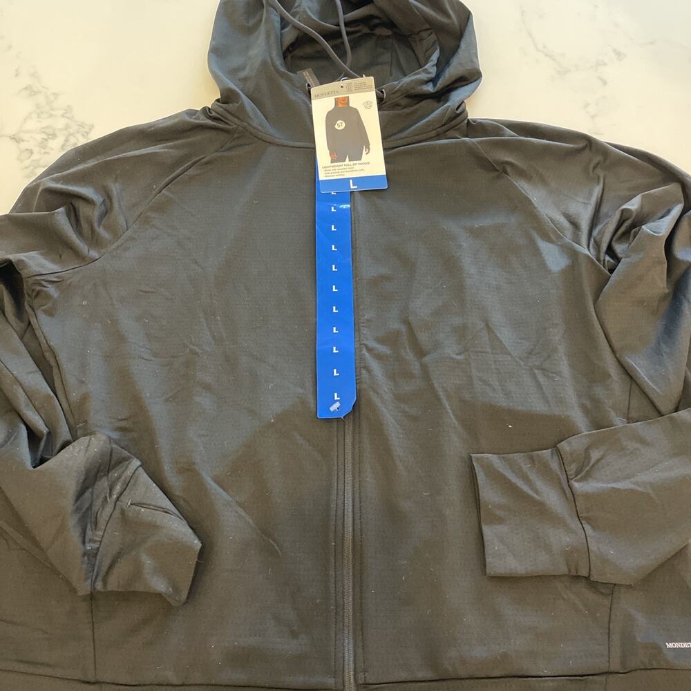 Mondetta Women's Lightweight Full-Zip‎ Hoodie Black L